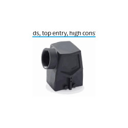 Capot 6B, Polyamide, IP65, Sortie horizontale, M32